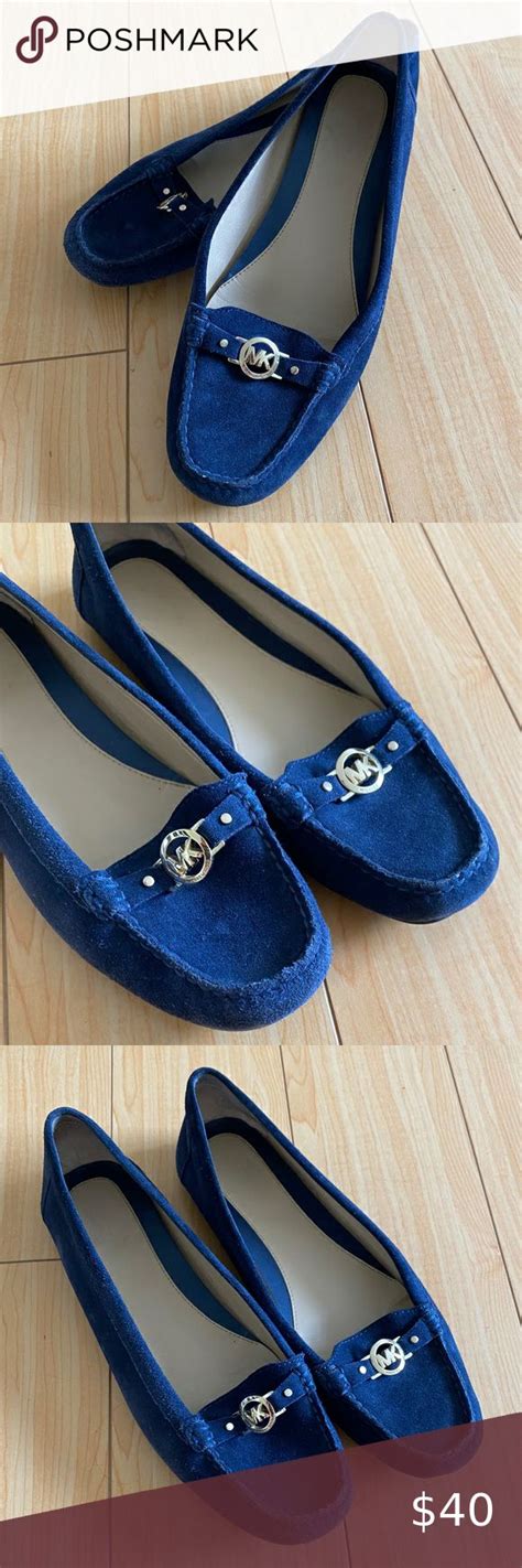 michael kors navy patent shoes|Michael Kors leather flats.